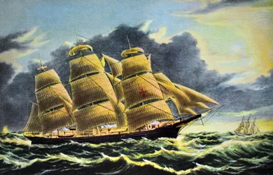 Clipper-Schiff Dreadnought vor Tuskar Light